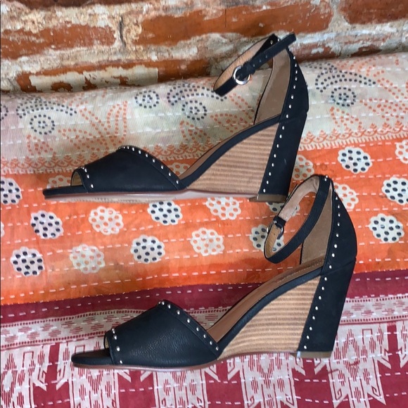 Halogen Studded Wedges US8.5 Black - Picture 4 of 6